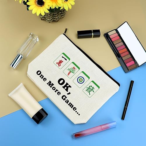 Miniatura 3 de Mahjong - Bolsa de maquillaje para regalar a los amantes de los juegos de Mahjong, regalo para mujer, mejor amiga, hermana, bolsa de cosméticos,