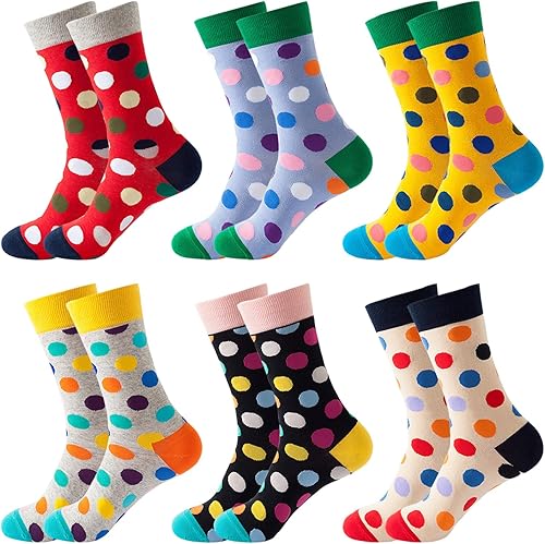 Calcetines de vestir coloridos para hombre, calcetines divertidos y divertidos con estampados de estilo casual loco para hombre
