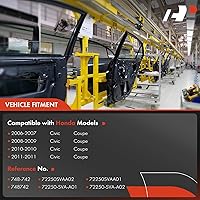 Vista 3 de A-Premium Elevalunas eléctrico con conjunto de motor compatible con Honda Civic 2006 2007 2008 2009 2010 2011, lado delantero izquierdo