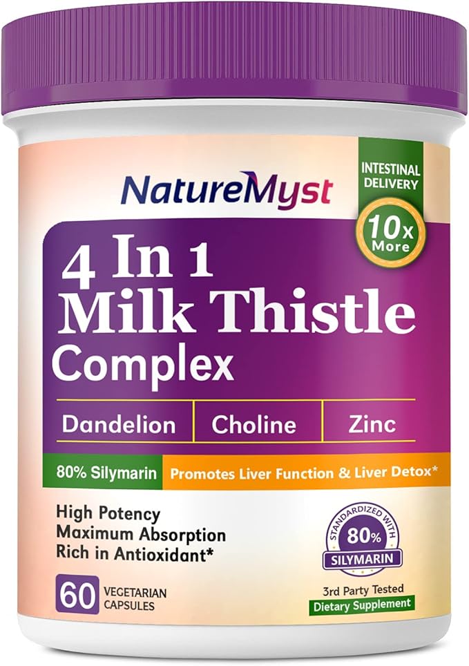 NatureMyst Milk Thistle Complex, 4in1 Liver Support, 301