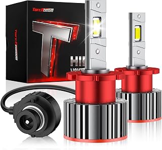 Torchbeam D2S D2R HID Bulbs, 6500K 45W for HID Assembly, 22000 Lumens 85122 66240 66040 66240CBI Xenon HID Bulbs, Pack of 2
