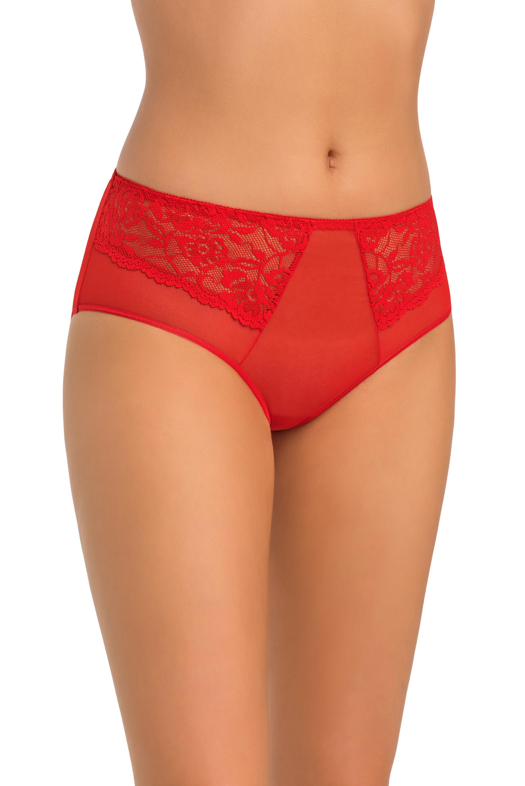 Teyli Damen Rot Unterwäsche – Pantys Mit Hoher Taille – Bequeme Slips Und Unterhosen – Unterwäsche Slip Mit Klassischem Schnitt Für Alltag Und Besondere Anlässe L