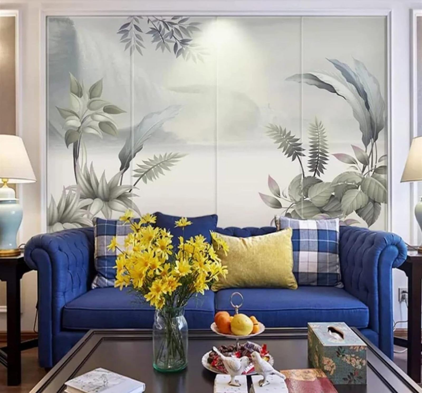 XLMING Three Dimensional Hand Drawn Landscape Plants Scenery 3D Wallpaper Luxury Home Dining Decor Paste Sofa Living Room The Wall for Bedroom Mural-300cm×210cm