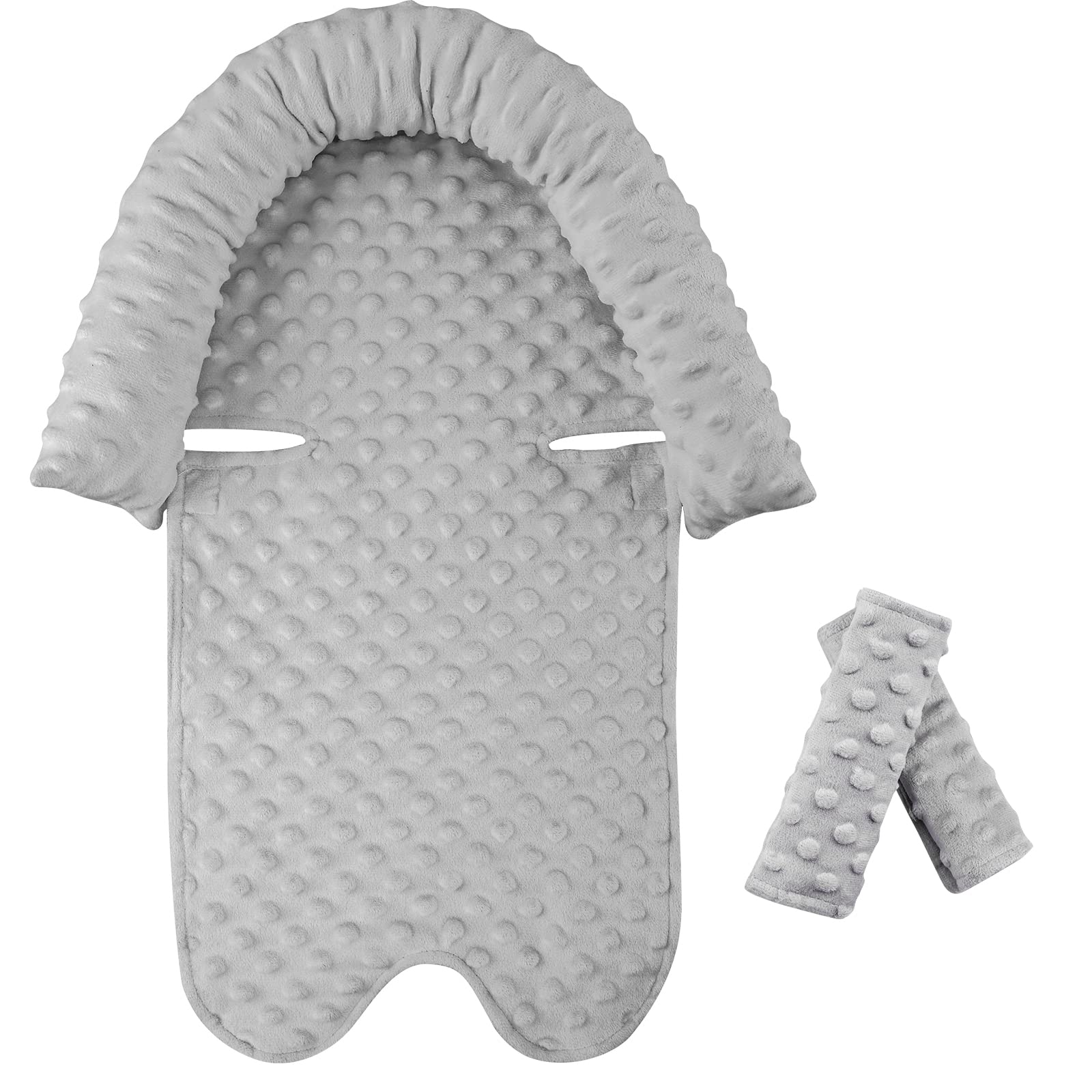 Soporte de cabeza para asiento de coche, cojín de asiento de coche recién nacido para bebé, niño y niña, color gris