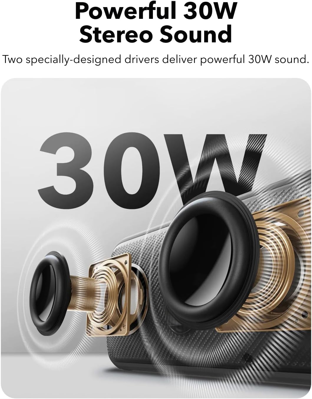 Soundcore Motion 300 by Anker, Bluetooth Speaker, Wireless Hi-Res Portable Speaker, IPX7 Waterproof, BassUp, Bluetooth 5.3, 30W Stereo Sound, 13H Playtime for Home, Shower, Outdoor, and Travel - Image 3