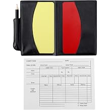 Penitue Football Referee Kit, Yellow Red Cards with Card Storage Wallet