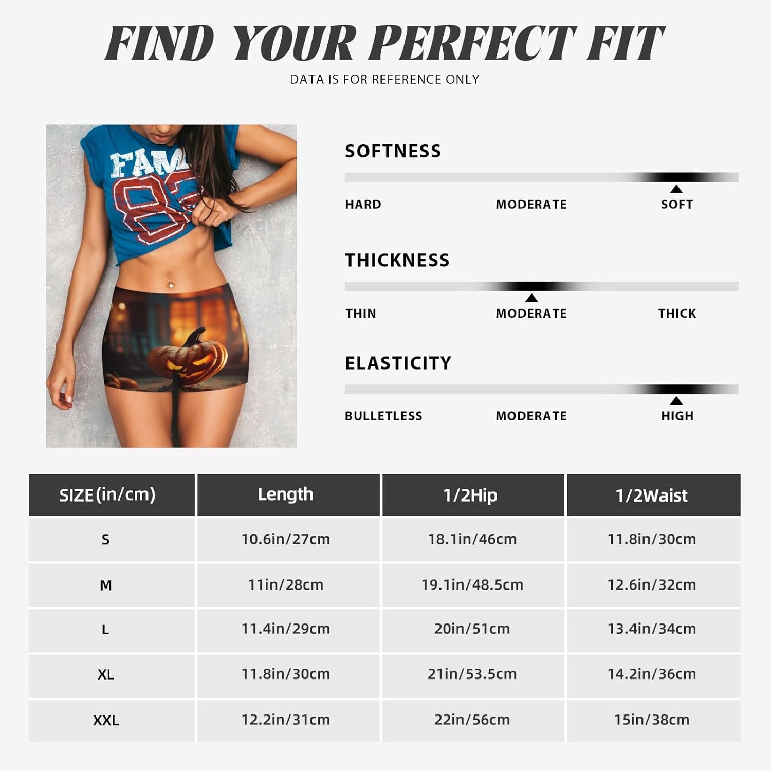 Halloween with Pumpkins Print Women's Gym Shorts,Booty Shorts,for Daily Workout Routine and Casual Wear