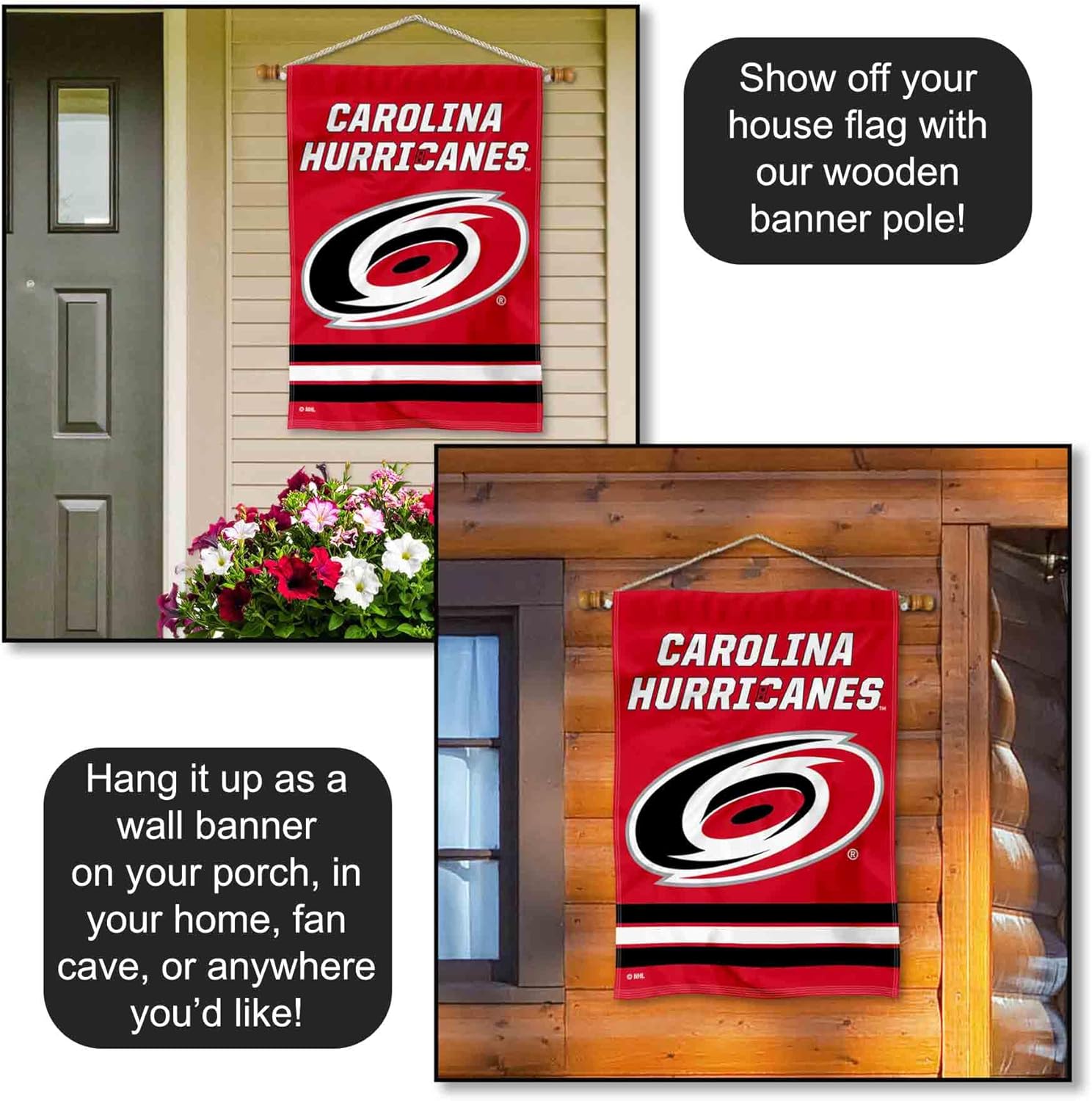 Carolina Hurricanes Double Sided Banner House Flag