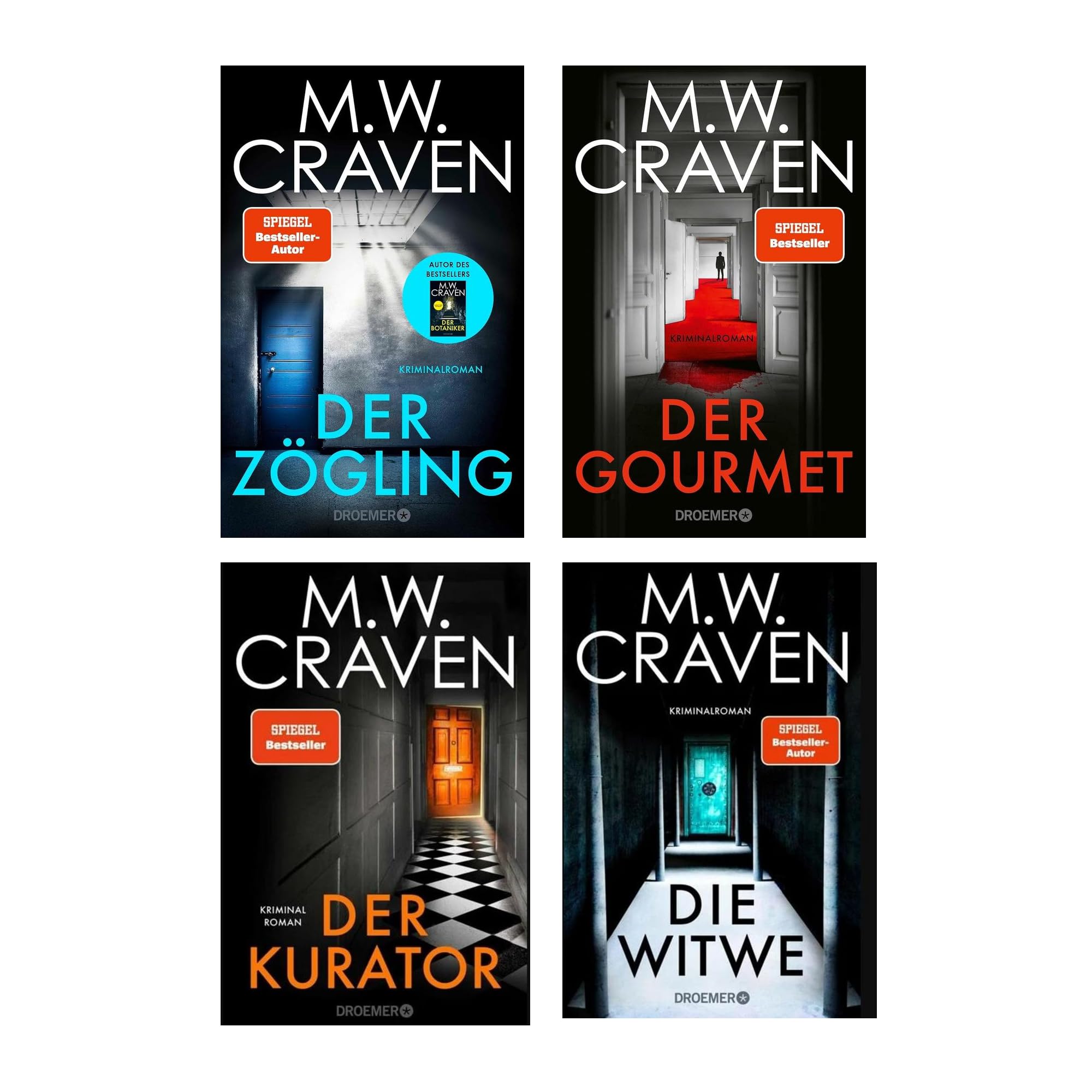 Washington Poe & Tilly Bradshaw ermitteln (4 Kriminalromane) – Bestseller Bücher von M.W. Craven – Der Zögling, Der Gourmet, Der Kurator, Die Witwe – Thriller/Krimi-Set inkl. exklusivem Lesezeichen