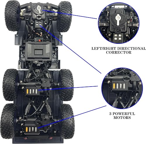 Miniatura 5 de Camión militar a control remoto de juguete para niños de 4 a 12 años, 4WD escala 116, control remoto, rastreador del ejército, juguete de transporte