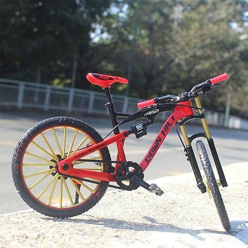 Miniatura 6 de Ailejia Bicicleta de Dedo de Aleación Juguete de Descenso Mini Carreras Dirt Bicicleta MTB Ornamento DH Modelo de Vehículos de Bicicleta Dirt Bike