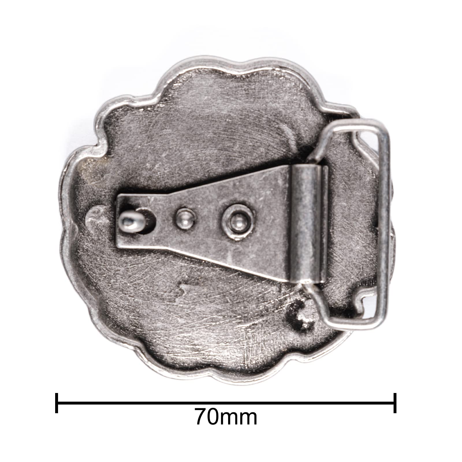 Hebilla de placa decorada con martillo de Thor – para cinturones de 40 mm – Fabricado en Italia