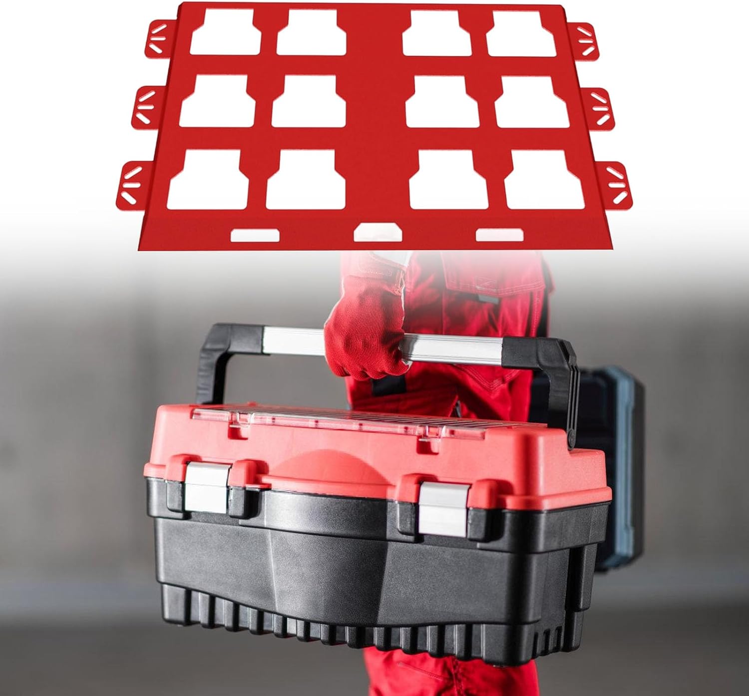 Metal Mounting Plate Full Width for Packouts Toolboxes Mounting Wall Or Floor Mount Tool Storage and Organization Packouts Wall Mount