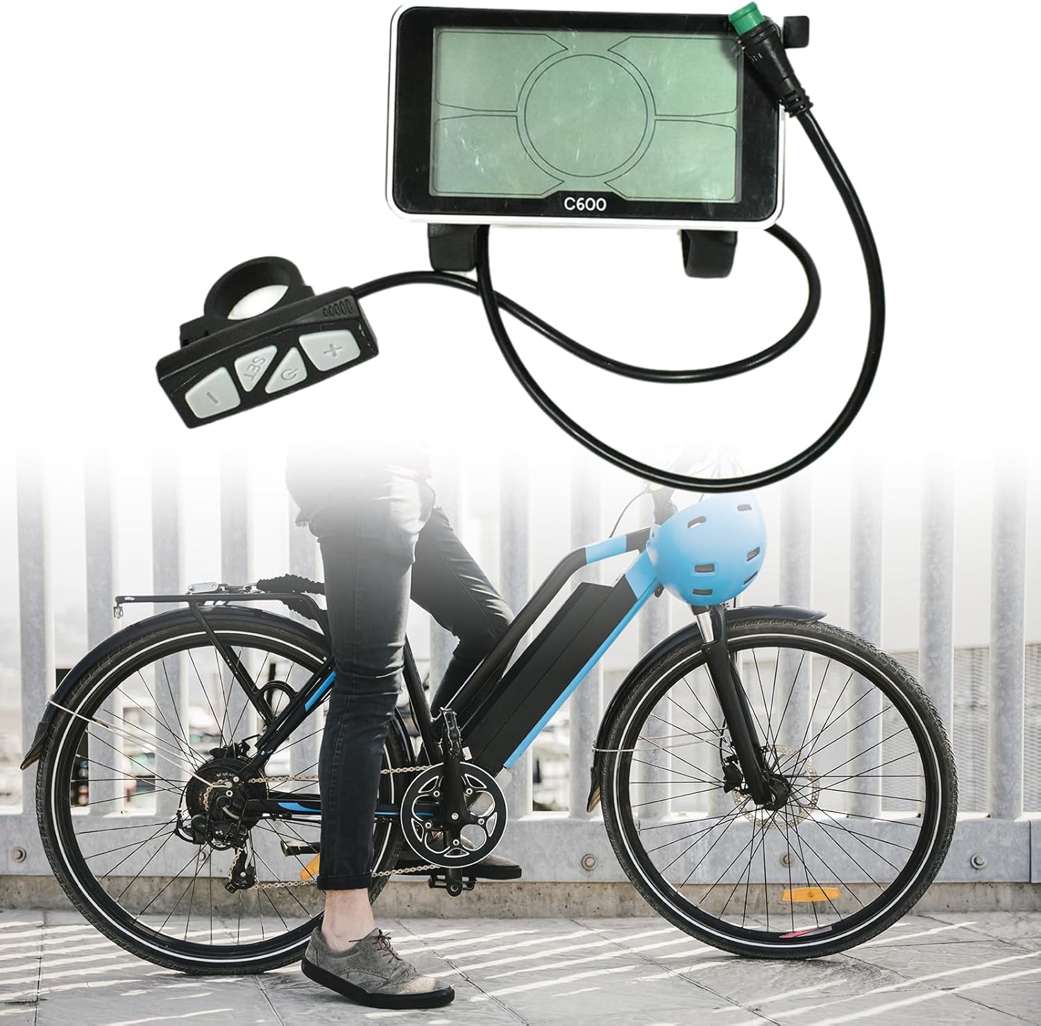 Replacement Scooter Display Screen 4In Electric Scooter with Connector 24V 36V 48V LCD Panel