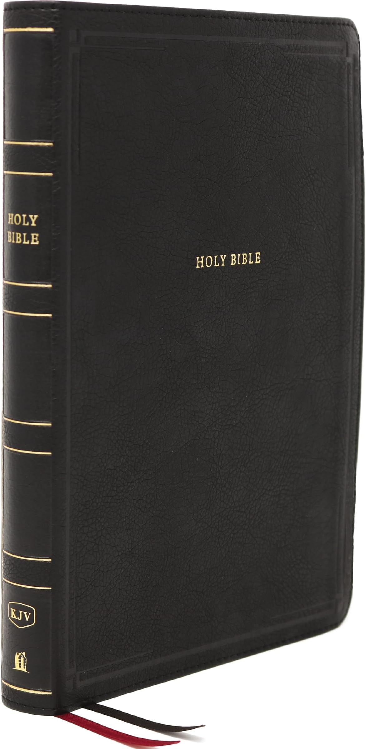 KJV Holy Bible, Giant Print Thinline Bible, Black Leathersoft, Thumb Indexed, Red Letter, Comfort Print: King James Version Imitation Leather – Large Print, 8 July 2020