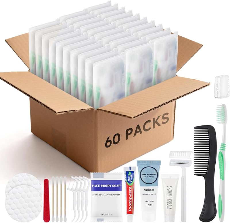 Kit de Higiene para Viagem Zhjianup com 60 Conjuntos
