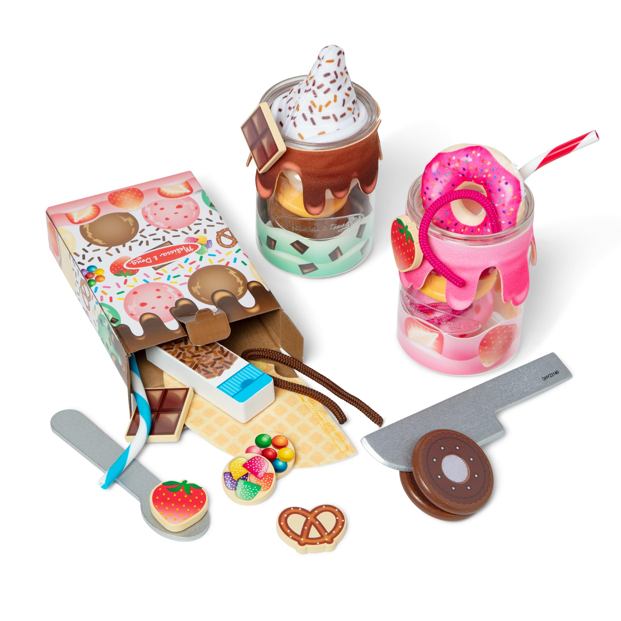 Melissa & Doug Zabawkowy zestaw do przygotowywania koktajli mlecznych do wielokrotnego użytku dla dzieci w wieku powyżej 3. roku życia