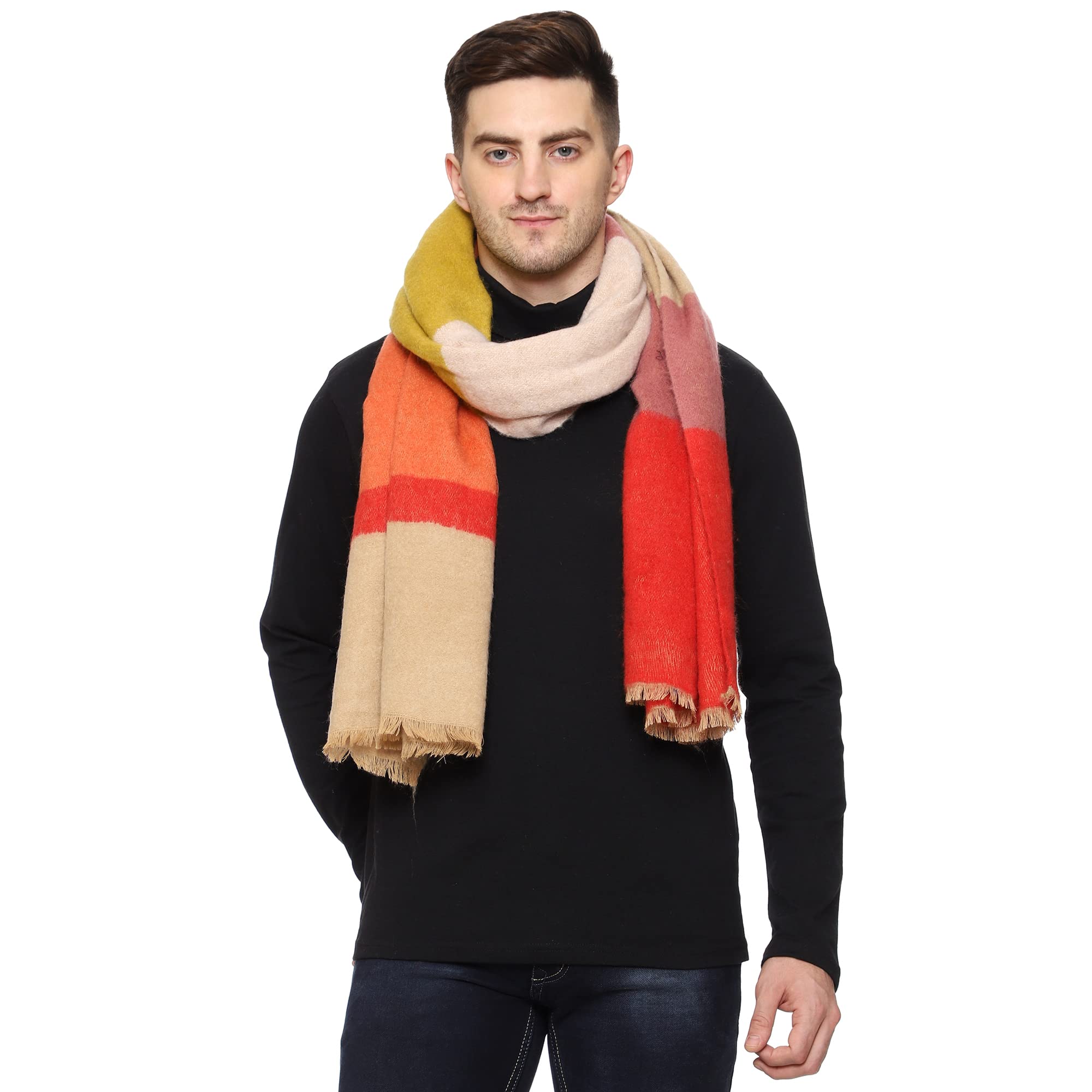 Men's Cashmere Soft Feel Warm Wool Muffler/Scarf/Stole (Size: 27x80 in) -GM11-image-22