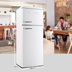 Galanz GLR12TWEEFR Retro Top Mount Refrigerator, 12.0 Cu Ft, White