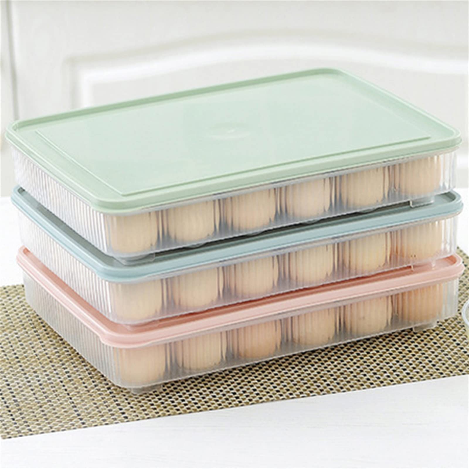 Compartimiento de Huevos para refrigerador, Caja de Almacenamiento de Huevos, Caja de Almacenamiento para Nevera, Mantenimiento Fresco, Soporte de Bandeja para Huevos, Organizador