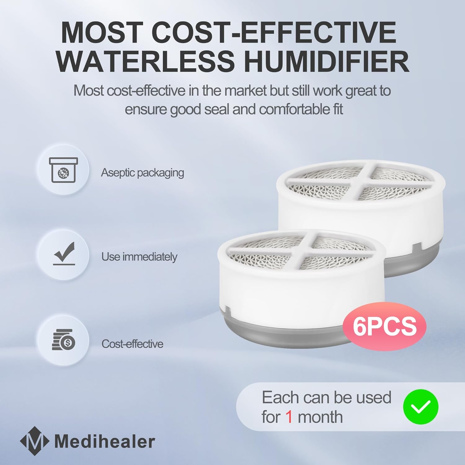 Replacement CPAP Tubing for AirMini with Humi DX,Including Tube Compatible with Airmini P10/N20/F20 & 6 Humi DX Compatible with N20/P10 Connector for AirMini,Great-Value CPAP Supplies by Medihealer