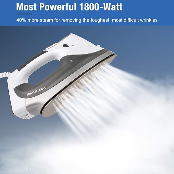 BEAUTURAL 1800W Steam Iron with LCD 4