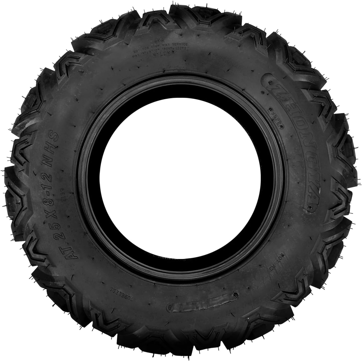 Torchbeam 25x8-12 All Terrain ATV Tire, 6-Ply ATV UTV Off-Road Tires, Mud, Gravel, Sand, Rocky and UTV Tires, 1x ATV TIRE