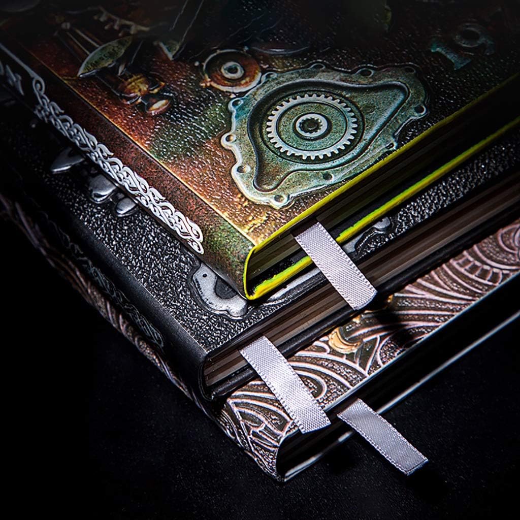 Composition Embossed Handmade Hardcover PU Leather Vintage Journal Notebook Travel Diary 8.3''5.7'' 200 Page for Gift Boys Work Journal (Color : Brown) (Multi Colored)