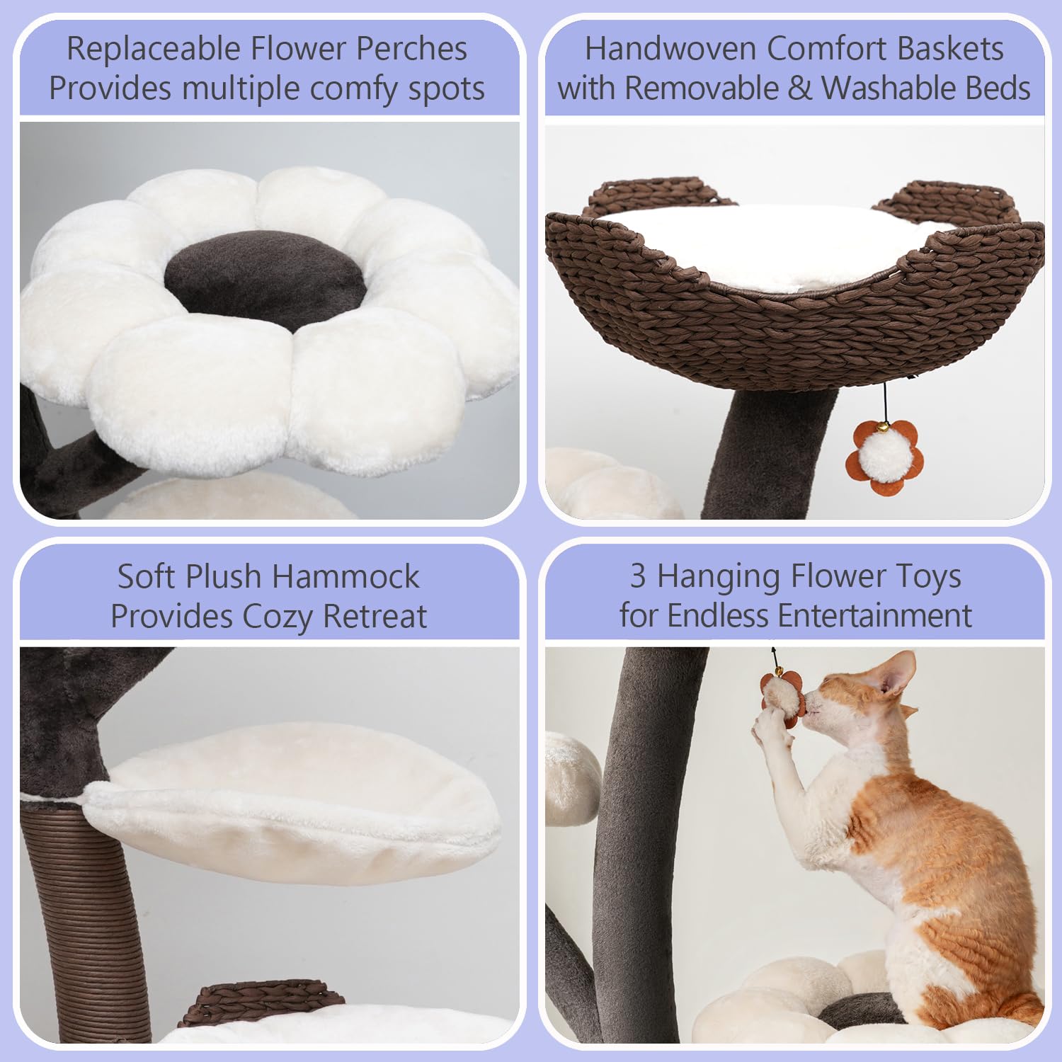 Amazon | Catry Cat Tree - ブロッサム - オールインワン キャット Amazon | Catry Cat Tree - ブロッサム - オールインワン キャット