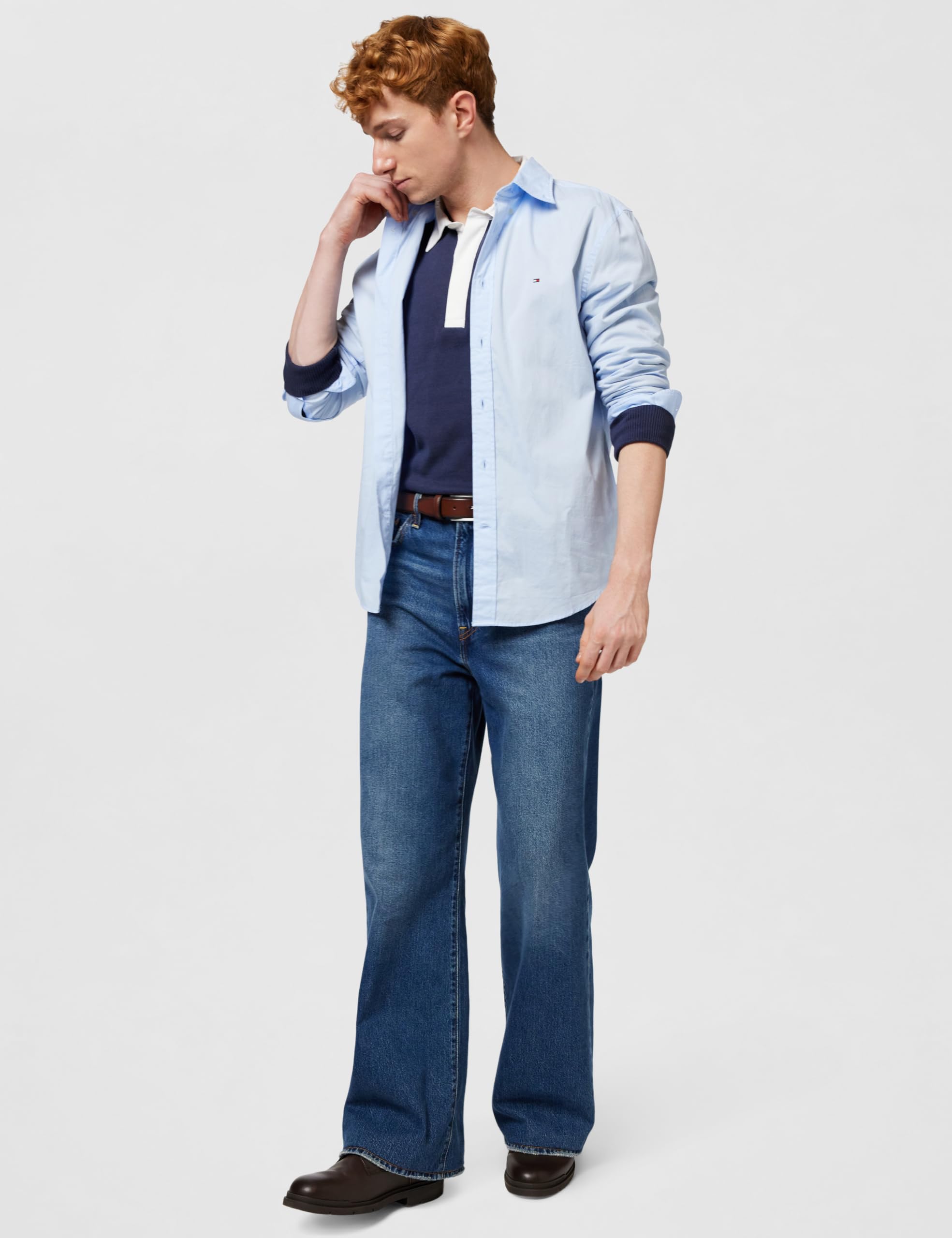 Tommy Hilfiger Calzado Derby Hombre Flexible Leather de Piel Granulada