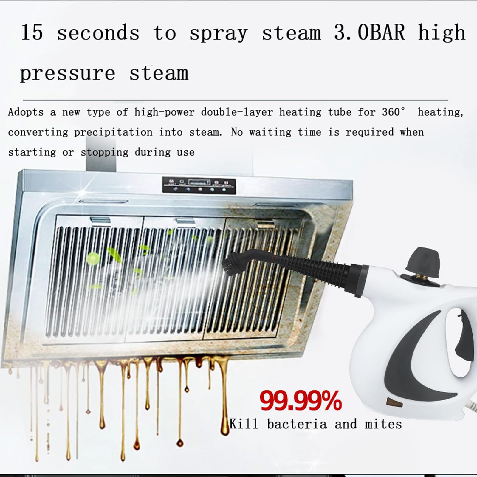 redhut steam cleaner,Nettoyeur Vapeur Portable,hand held steamer for cleaning,Multi-Usage Steam Cleaner,1050W nettoyeur vapeur joint carrelage,steam cleaner for home,machine pour nettoyer canapé