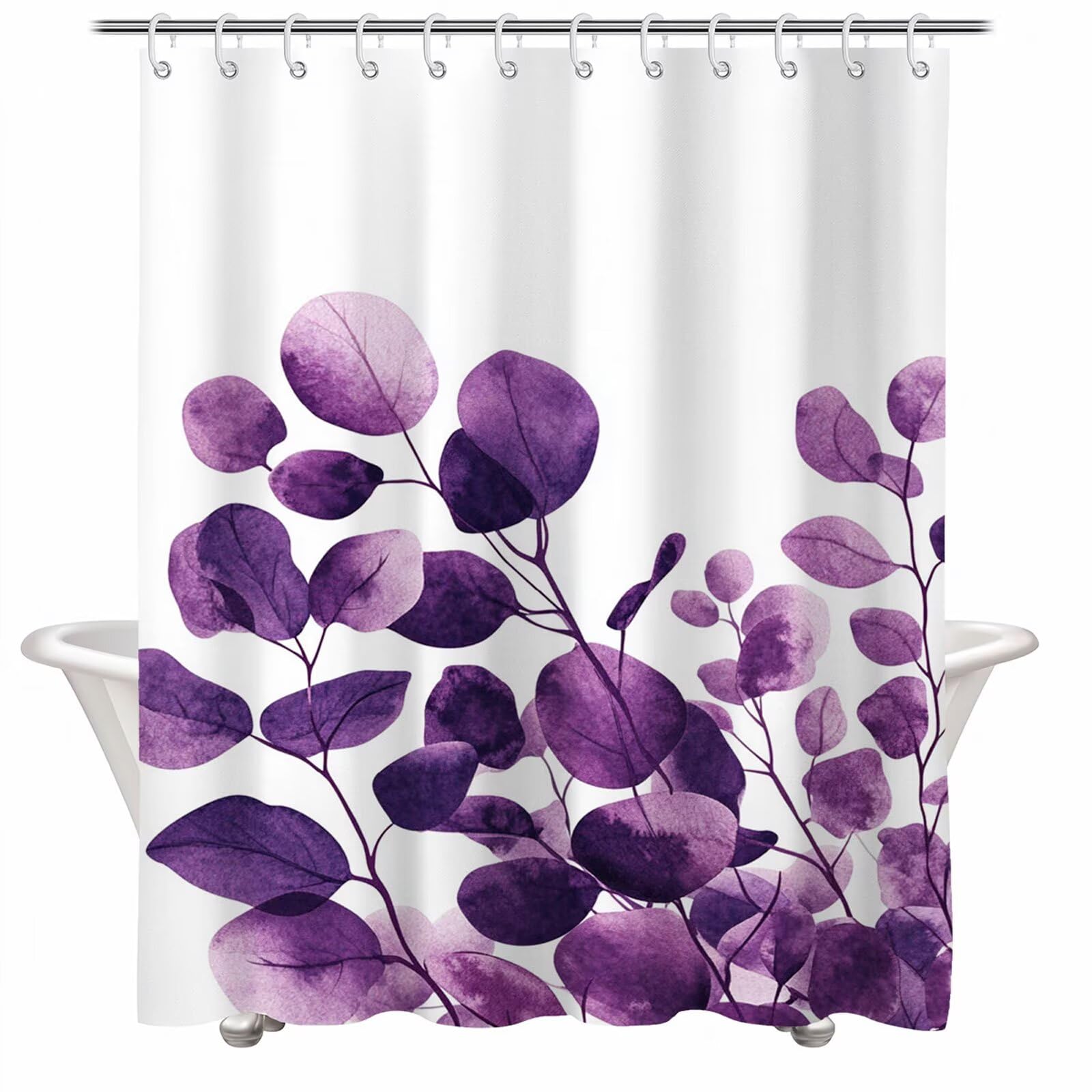 Shower curtain violet rideau de douche polyester imperméable 170x200