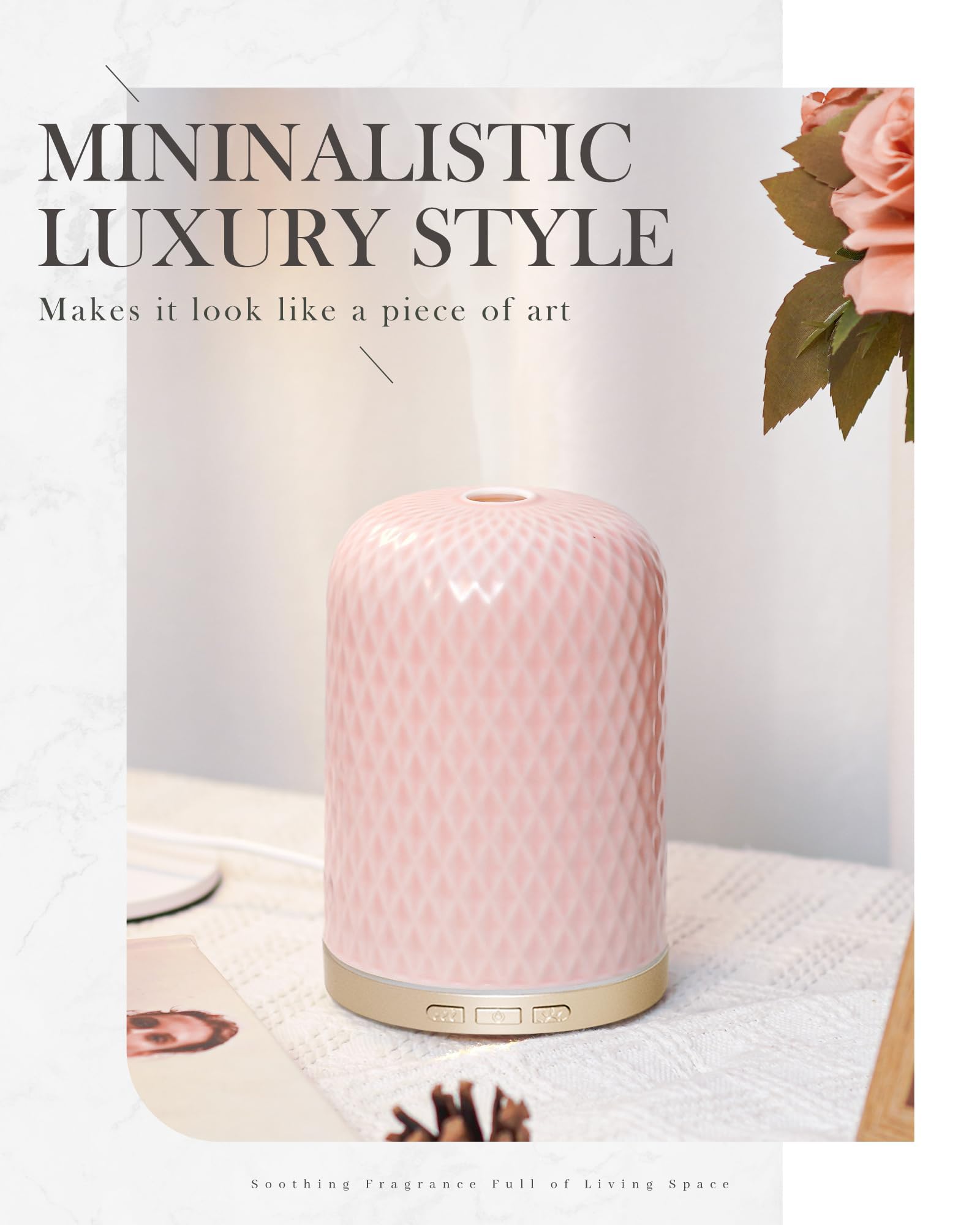 Ceramiczny dyfuzor, dyfuzory olejków eterycznych, duży pokój, dyfuzory olejków eterycznych z kablem USB, ciepłe światło otoczenia, dyfuzor aromaterapii, dekoracja domu, wybór