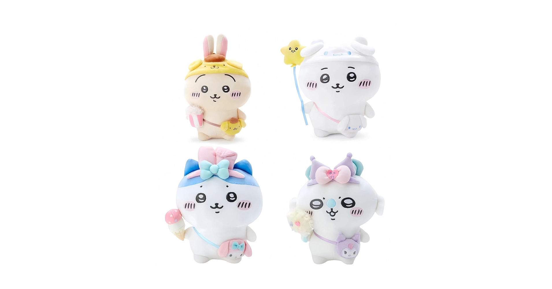【新品】ちいかわ サンリオ ハチワレ ぬいぐるみ Amazon.co.jp: ちいかわ × サンリオ キャラクターズ ドール GJ