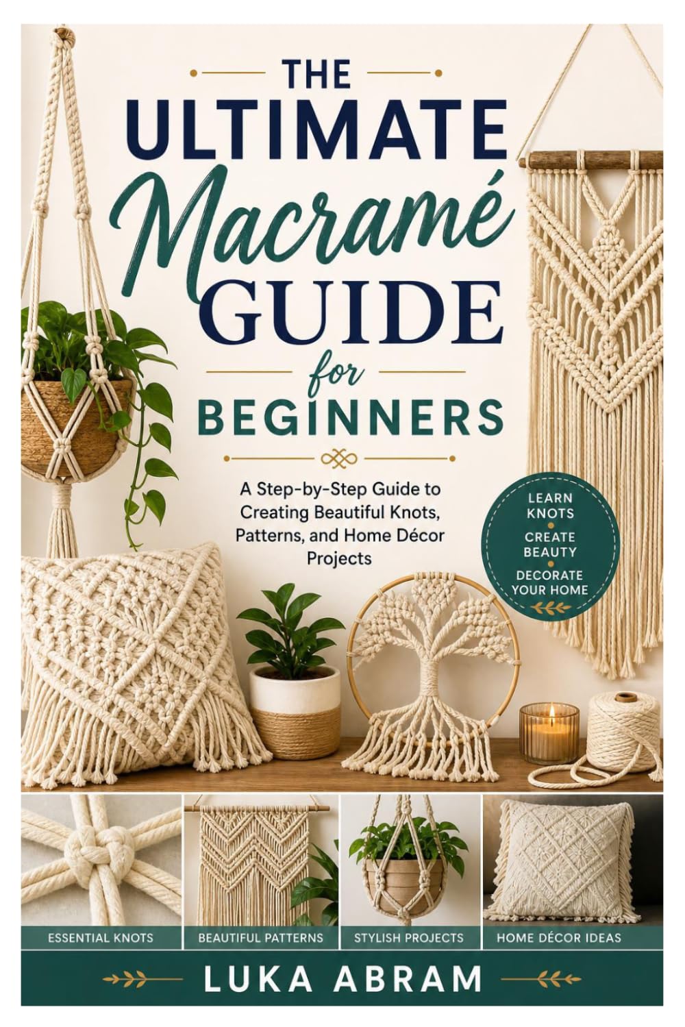 The Ultimate Macramé Guide for Beginners: A Step-by-Step Guide to Creating Beautiful Knots, Patterns, and Home Décor Projects