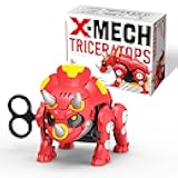 DINOBROS STEM Dinosaur Mechanical DIY Building Blocks Toy Triceratops 3D Puzzle Assembling Robot Wind Up Walking Dinosaurs Take Apart Toys for Kids X-MECH