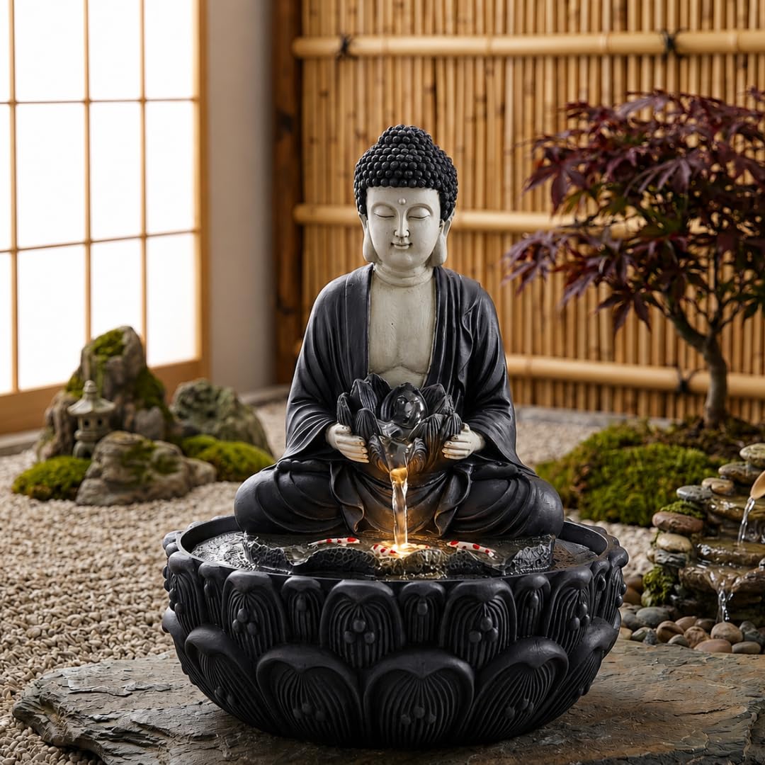 ALILA Buddha Fountain - Tranquil Home Decor -2