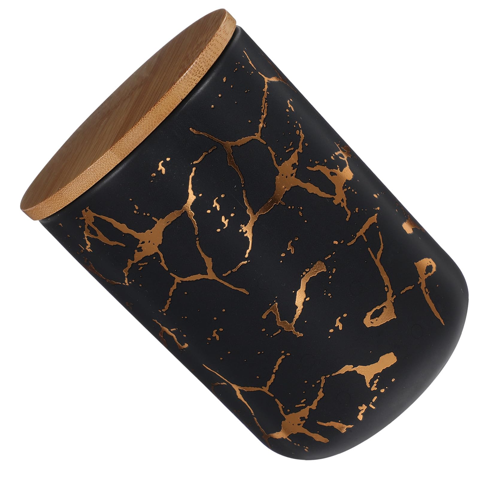 KICHOUSE Barattolo Ermetico in Ceramica Opaca con Motivo Marmo, Contenitore per Tè e Caramelle Sfuse, Scatola Decorativa per Cucina con Coperchio Sigillato, per Conservare Alimenti Secchi