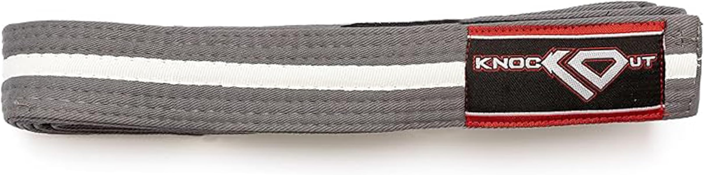 KO Sports Youth BJJ Gi Belt for Kids, 100% Cotton Durable Weave with Ranking Bar, Ages 4–18, All Ranks Training & Competition