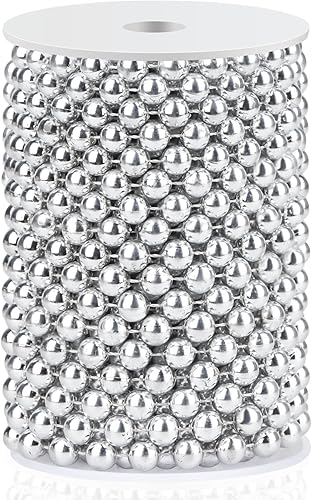 Miniatura 23 de Guirnalda de perlas de 0.236 in, guirnalda de perlas de imitación de oro de 66 pies, rollo de guirnalda de perlas de imitación, decoración de fiesta