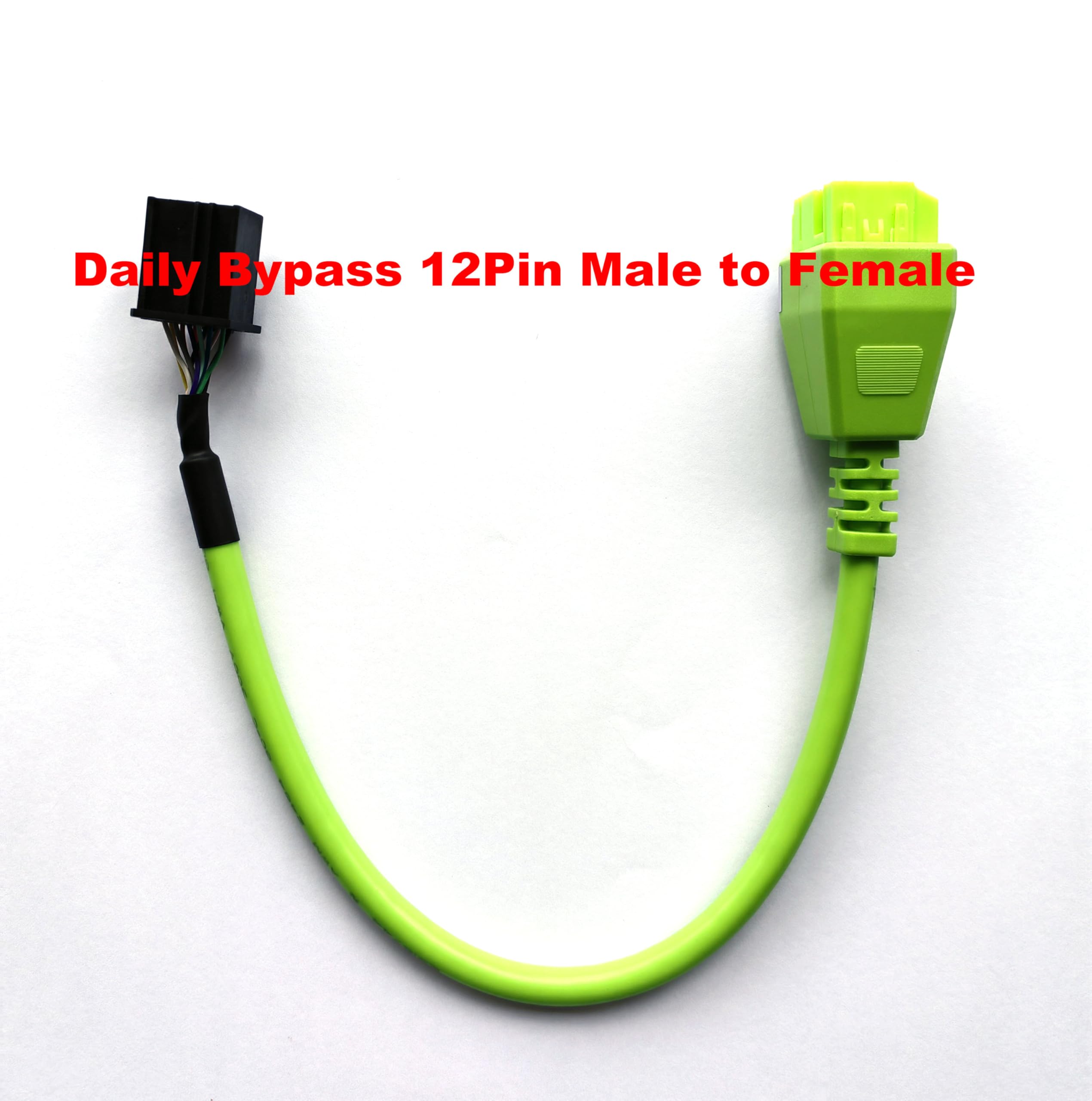 Adattatore Giornaliero del Gateway di Sicurezza del Cavo di Bypass del Dongle,12Pin Maschio a 12Pin Femmina OBD Cavo Diagnostico 35cm Verde
