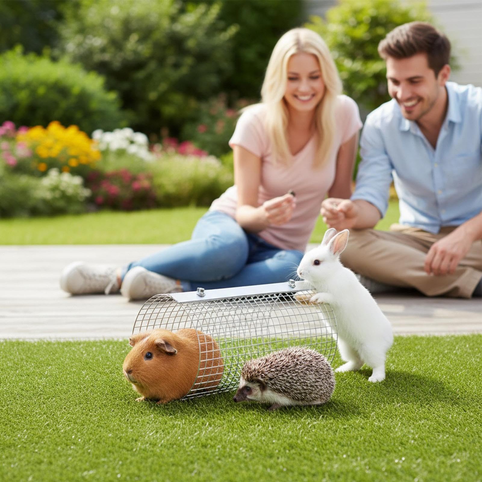 Tunnel pour Petits Animaux Accessoires pour Cage en Métal Perméable À L'Air