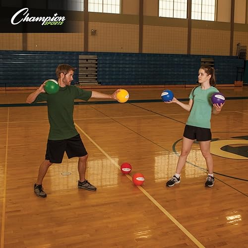 Miniatura 65 de Champion Sports Rhino Skin - Juegos de bolas de dodgeball de rebote bajo y individuales para juegos de juegos infantiles, PE, patio trasero y liga