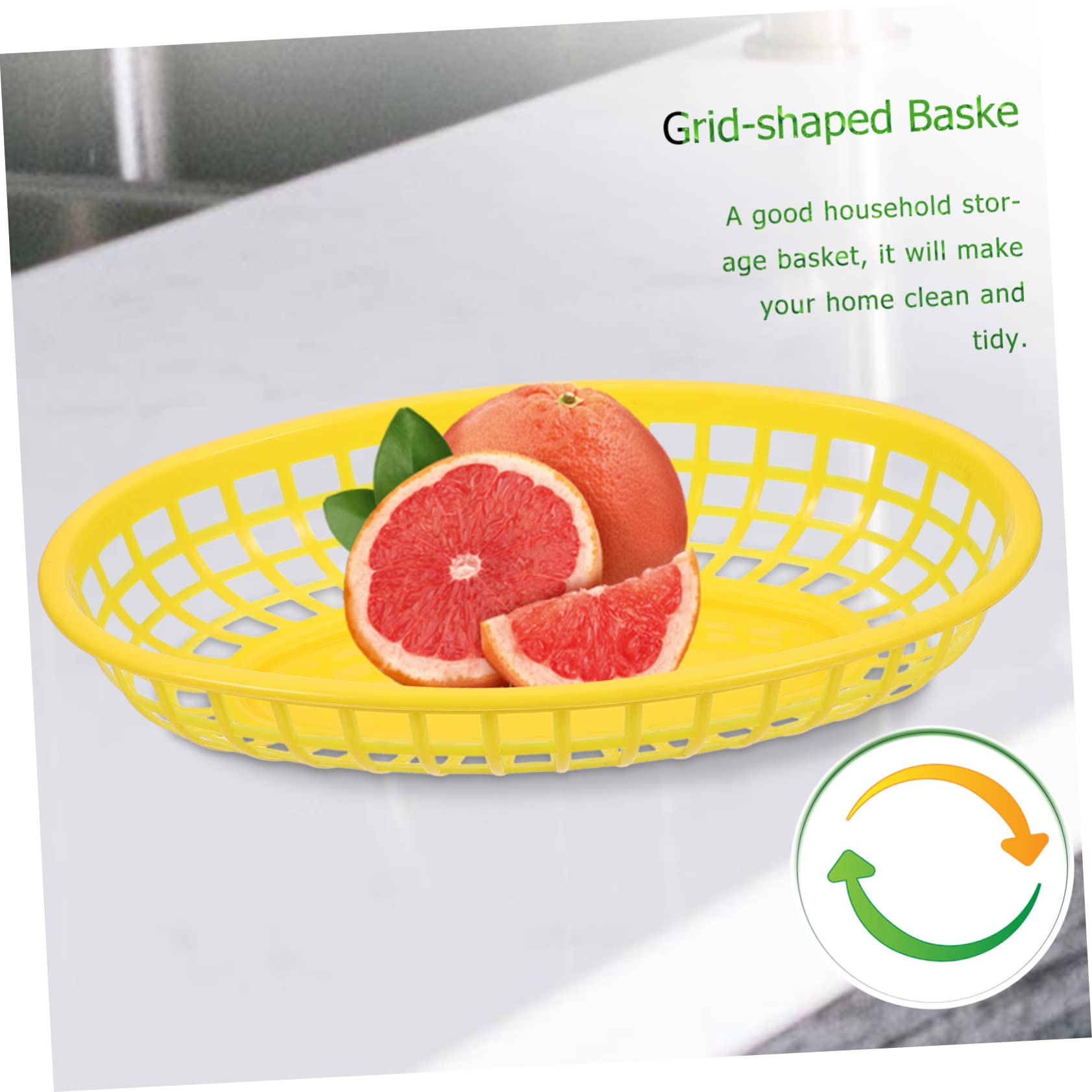 Cabilock Plastic Grid-shaped Baskets for Dessert Plate Storage for Kitchen Home