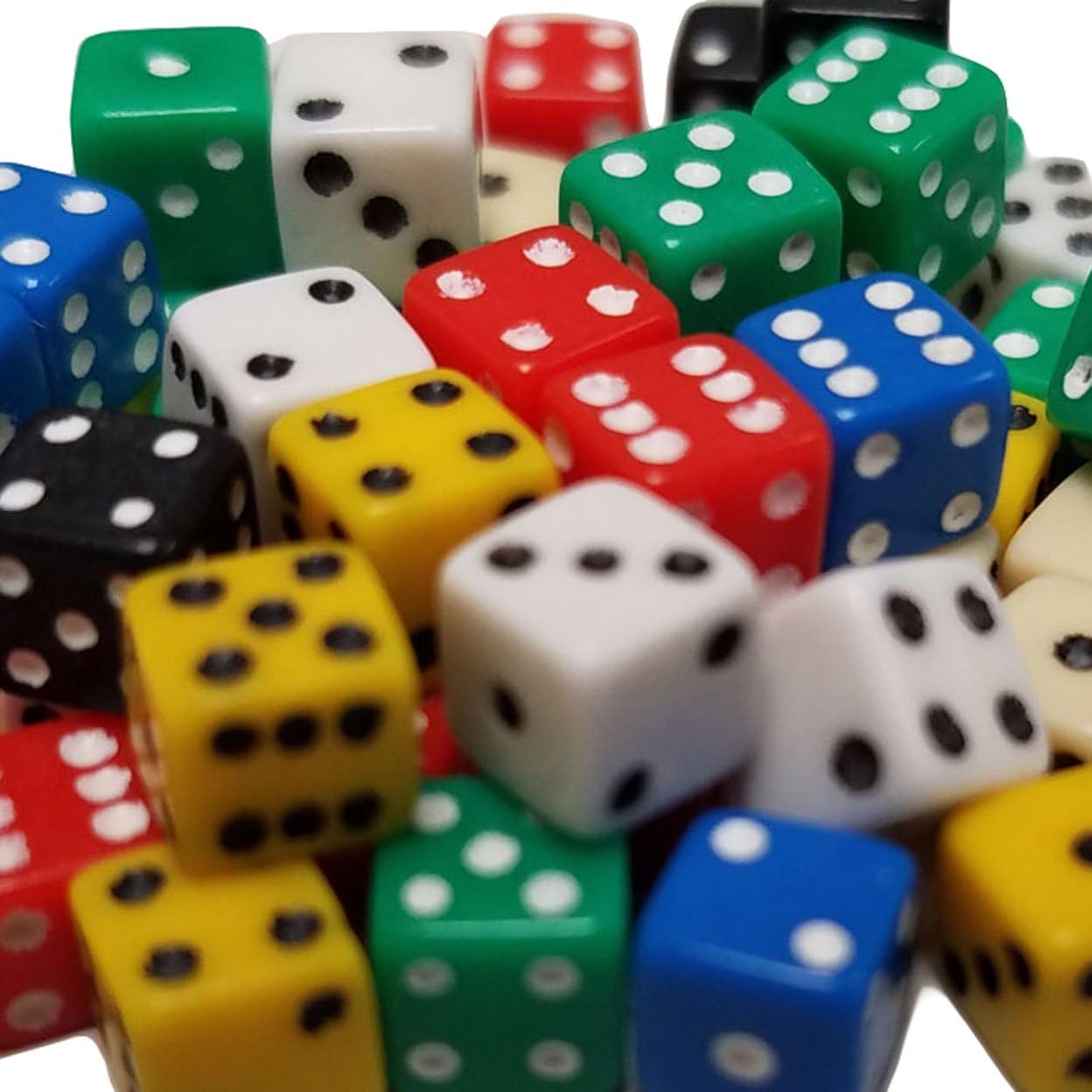 Amazon.com: Azty Solutions Set of 50 Mini Size Dice 5mm Assorted Colors ...