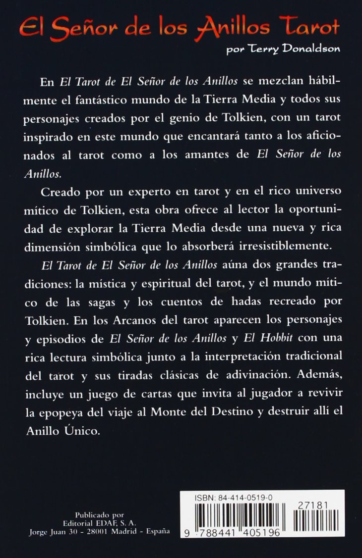 El señor de los anillos / The Lord of the Rings: Baraja de Tarot, Juego de Cartas y Libro
