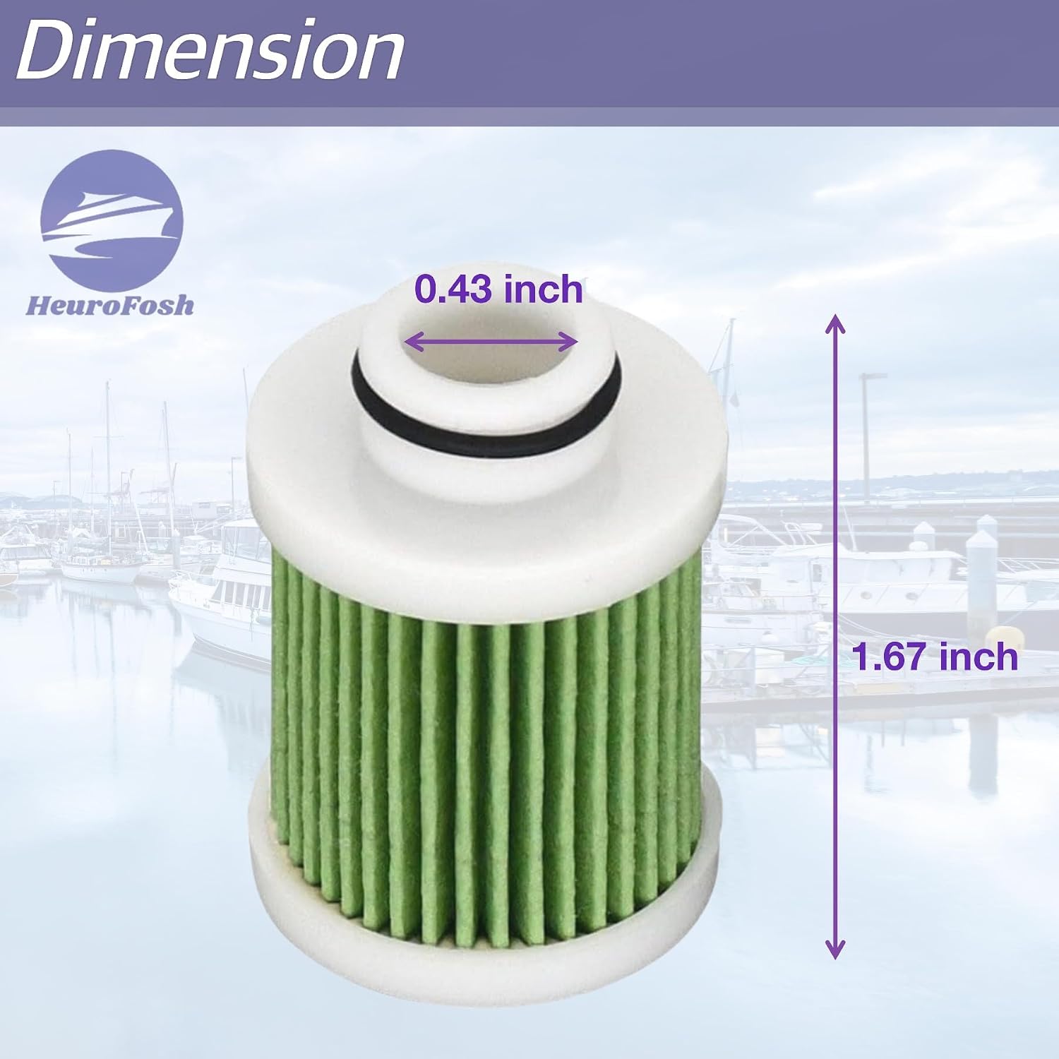 15412-92J00 Outboard Fuel Filter Element for Suzuki DF 100-200 HP | Compatible with Suzuki DF 100 115 140 150 150 175 175 200 200 HP Marine, Replacement 15412-92J01