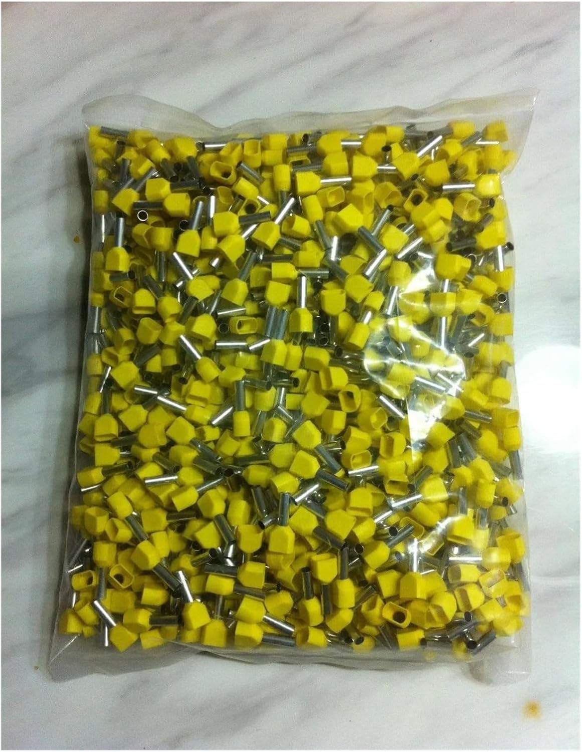 TE4012 2 x12 AWG グレー ツイン デュアル エントリー ワイヤー ブーツレース フェルール 2 X 4.0mm2、1