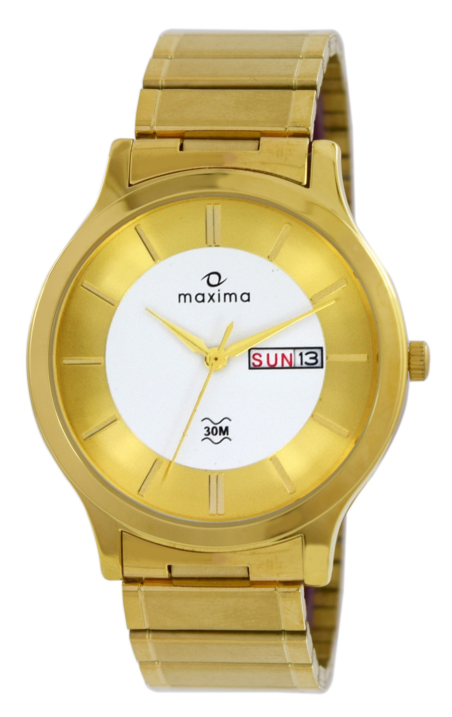 Maxima Stainless Steel Analog Gold Dial Men Watch-32550Cmgy, Black Band (B01A5J6XT2) Amazon Price History, Amazon Price Tracker
