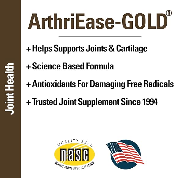 Vet Classics ArthriEase-Gold Joint Support for Horses - Powder Health Supplement for Horses Alleviates Aches and Discomfort For Flexibility, Healthy Joint Function Antioxidants 2 lb. 4 Oz.Powder